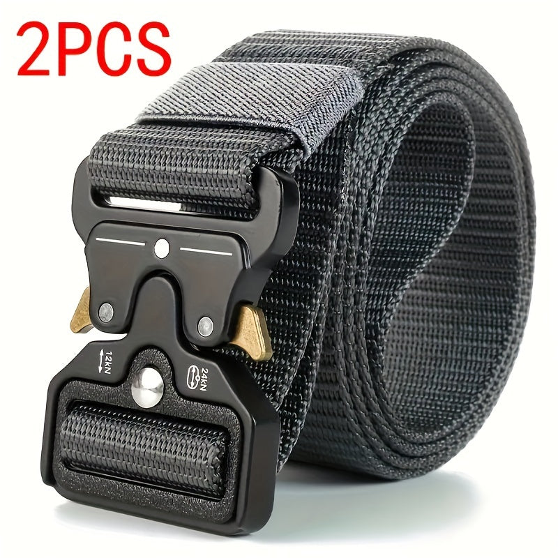 Tactical Multi-Function Men's Belt - Durable, Versatile, Perfect for Outdoor Adventures 2PCS Gray / 124.99cm