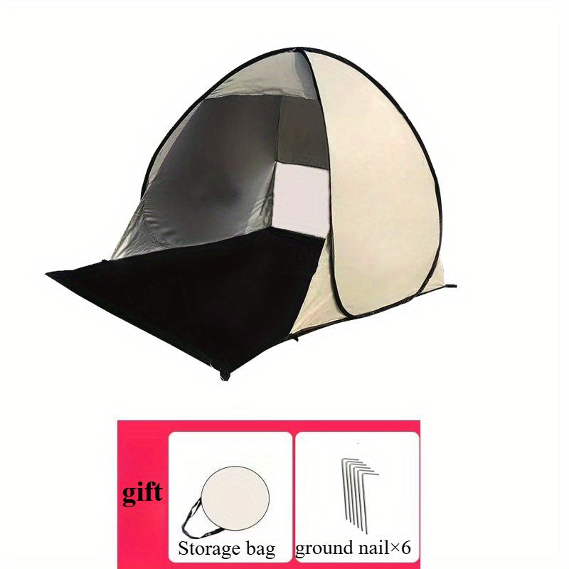 Rose Golden Oval Instant Pop-Up Camping Tent - Lightweight &amp; Portable Quicksand Golden