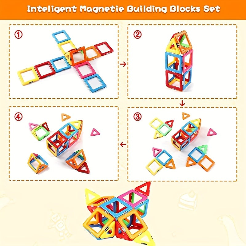 Magnetic Building Blocks Toy - Educational Gift for Kids Over 3 Years Old