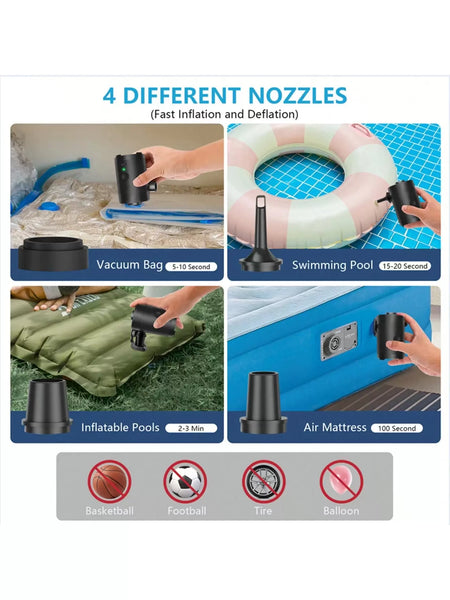 Portable Wireless Electric Air Pump for Camping &amp; Household Use