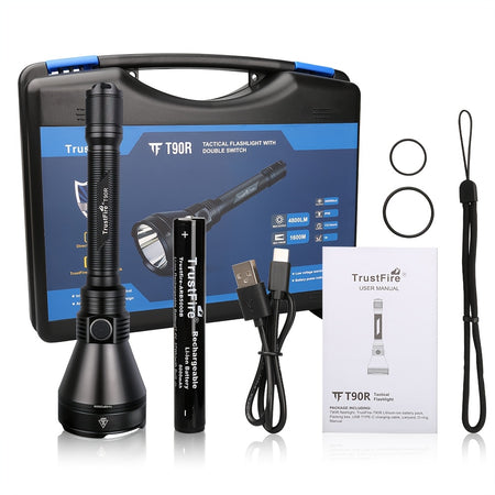 TrustFire T90R &ndash; 4800 Lumen High-Performance Tactical Flashlight T90R Small Set