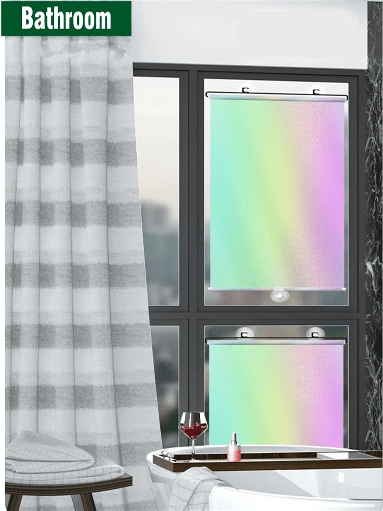 Universal Blackout Roller Blinds - Suction Cup Sunshade for Home and Office