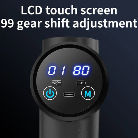 99 Speed Muscle Massager Gun Impact Massager Handheld Back Muscle Massager Gun Relieving Soreness with 8 Massage Heads
