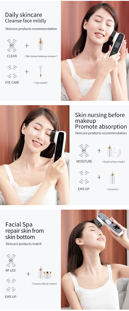 KKS Professional Multifunctional Wrinkle Removal Home Use Face Care Rf Ems Facial Lift Beauty Skin Instrument