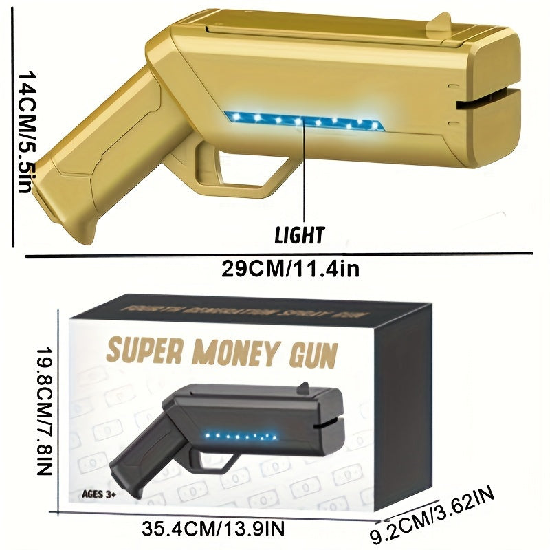 Money Blast Cash Spray Toy - Fun Party Accessory For Young Ones, Sturdy Plastic Monetary Splash Props