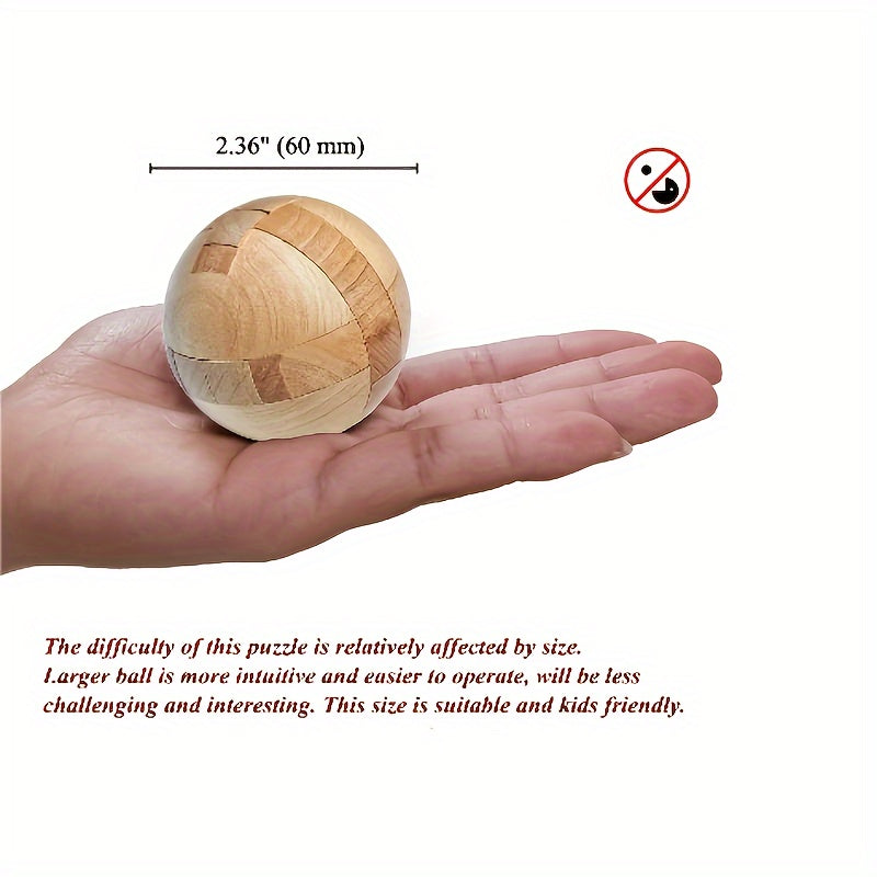 Wooden Puzzle Magic Ball Brain Teaser Toy