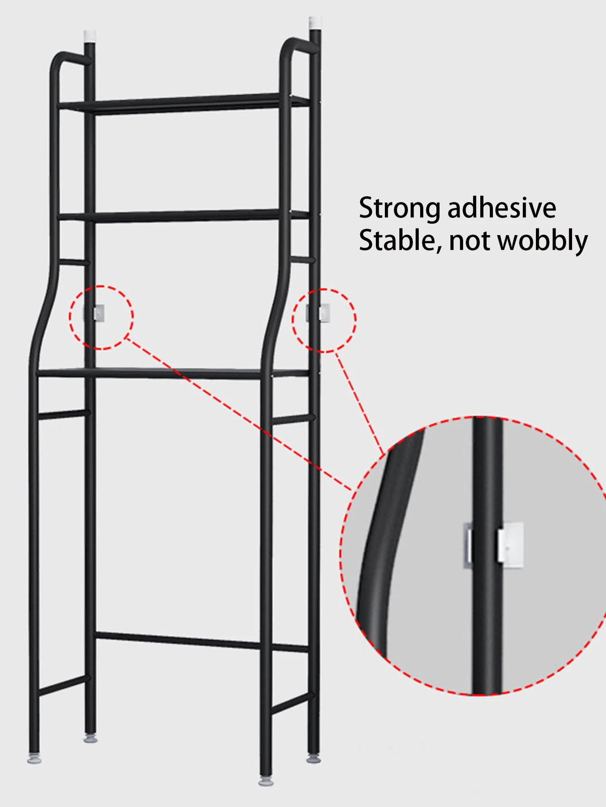 Elegant White Bathroom Cabinet Storage Rack - 45x25x160cm