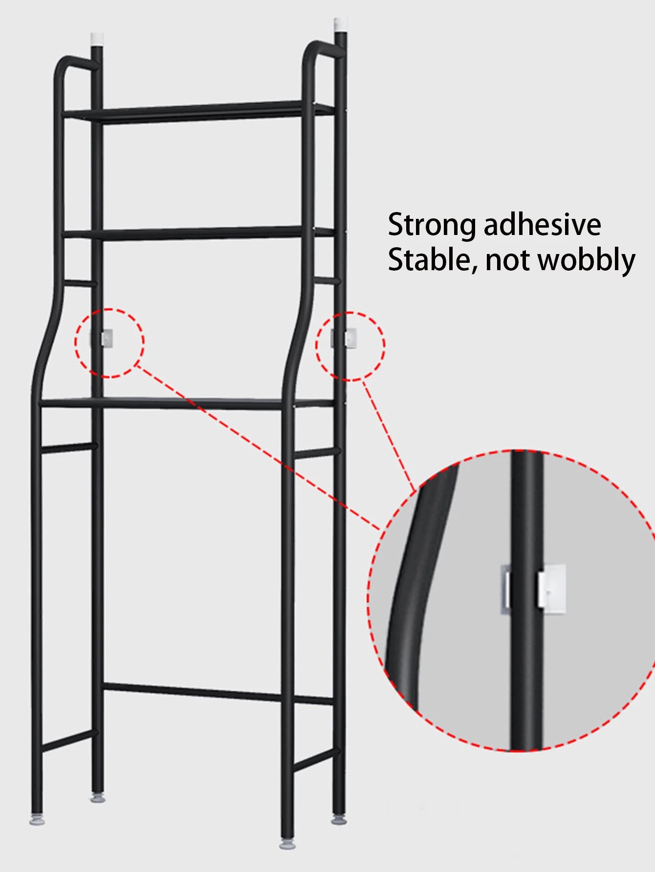 Elegant White Bathroom Cabinet Storage Rack - 45x25x160cm