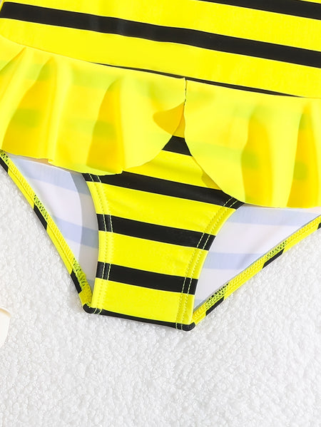 Bee-utiful Ruffled Swimsuit for Toddlers