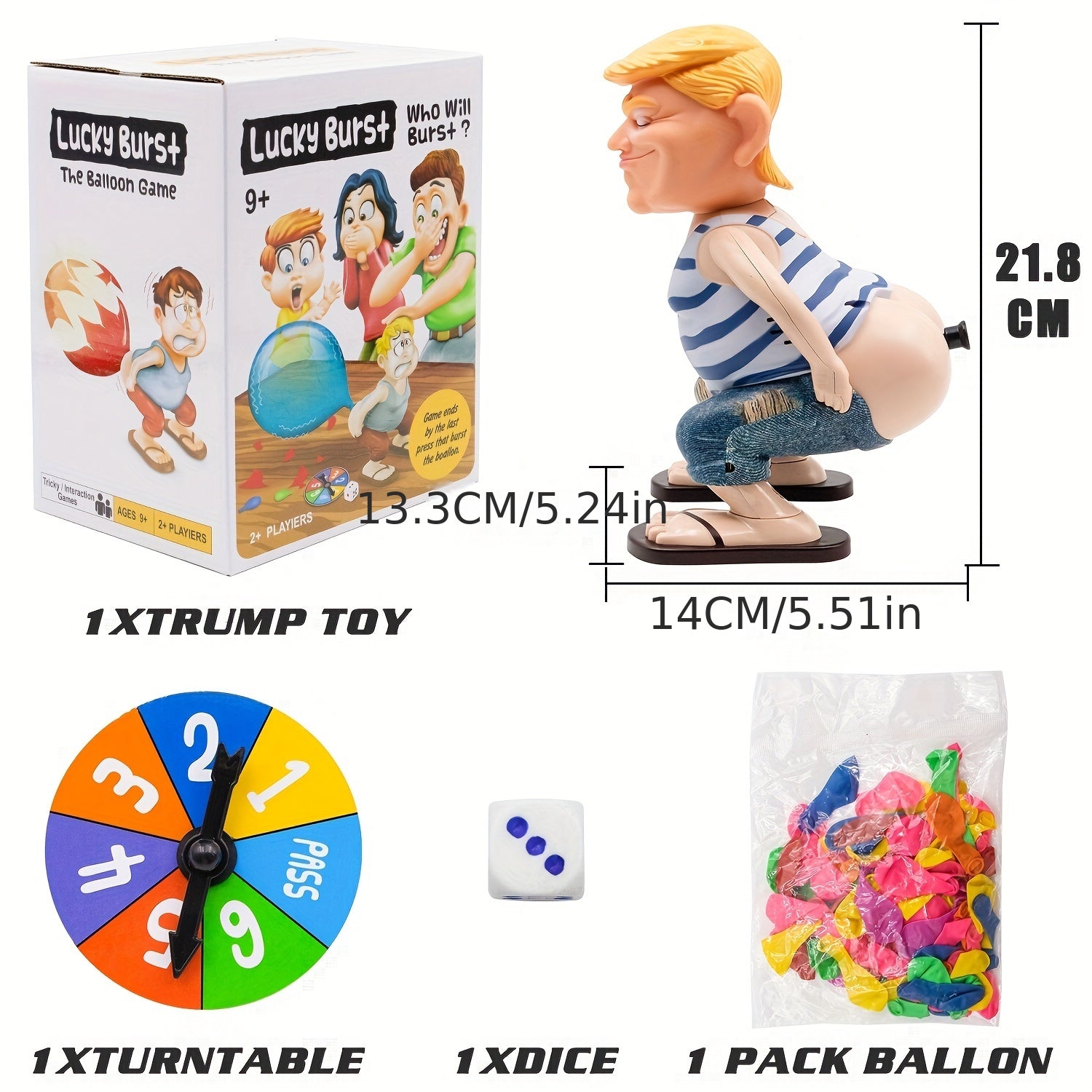 Farting Man Balloon Game Creative Toy - Stress Relief &amp; Party Game