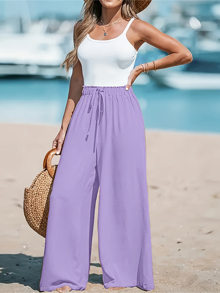 Elegant High-Waisted Loose Wide-Leg Pants for Women