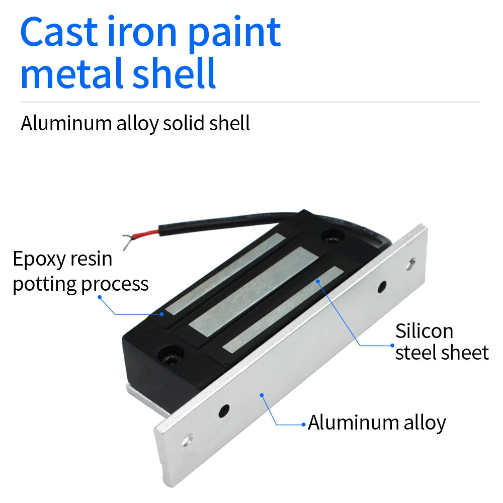 DC12V 60Kg Electromagnetic Lock &ndash; Side Mount Hidden Design