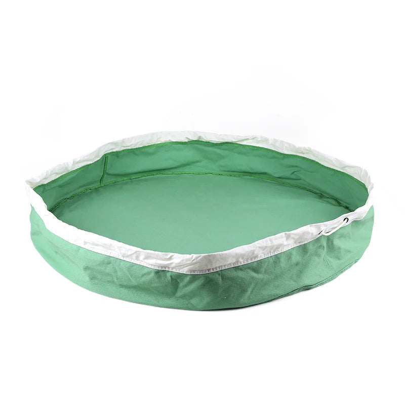 Portable Weedi 2-in-1 Toy Storage Organizer with Play Mat for Kids &ndash; Foldable and Eco-Friendly Travel Bag with Drawstring large 15.5cmx92cm