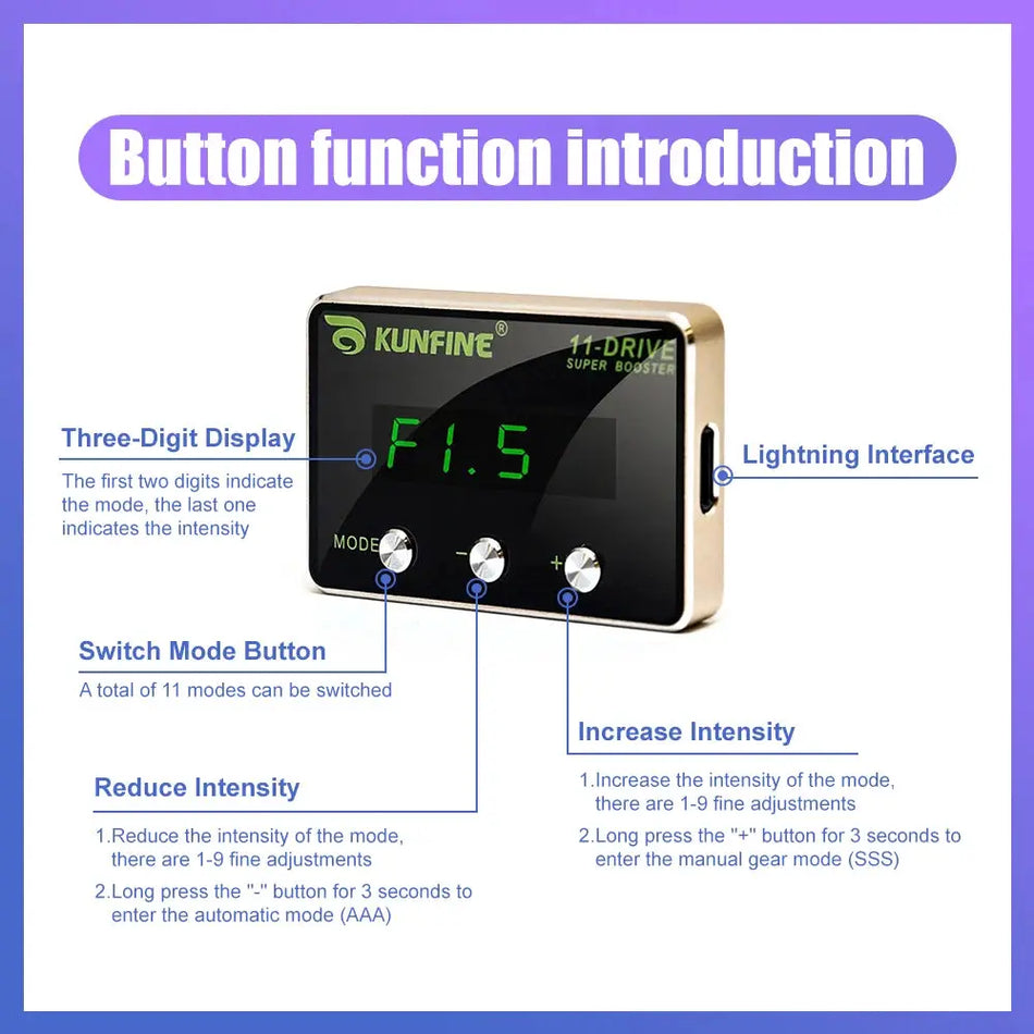 Car Electronic Throttle Controller Racing Accelerator Potent Booster For VW SKODA SEAT AUDI Porsche (B) Tuning Parts Accessory by InterCyprus Trading Ltd