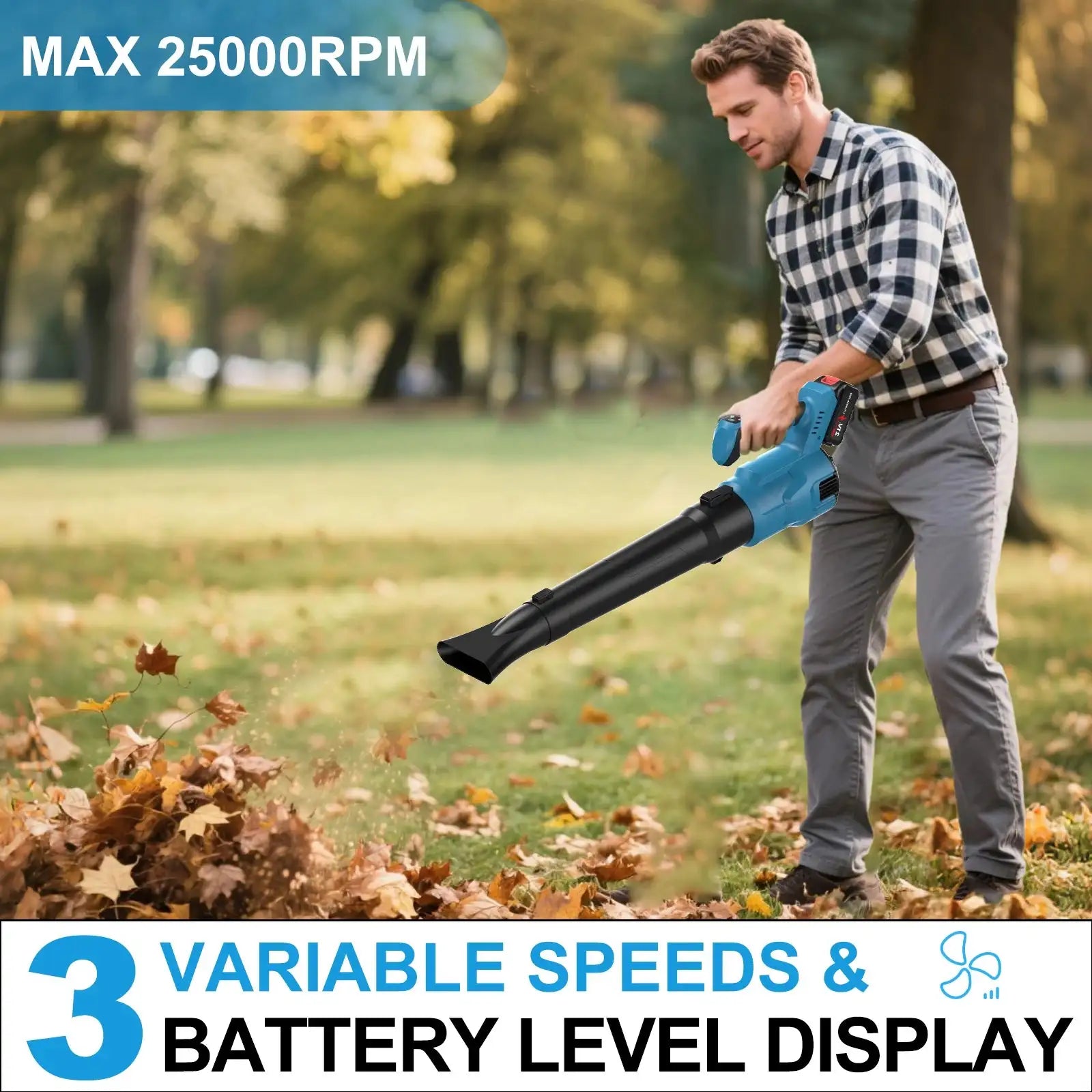 Brushless 3 Gear Cordless Air Blower For Makita 18V Battery