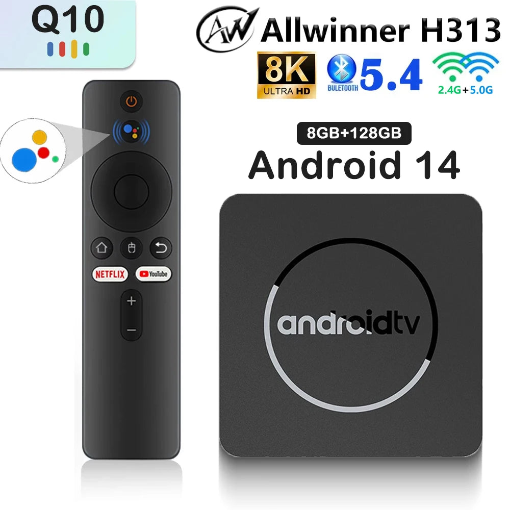 Android14 TV Box Q10 Allwinner H313 &ndash; 8K HDR And Dual WiFi