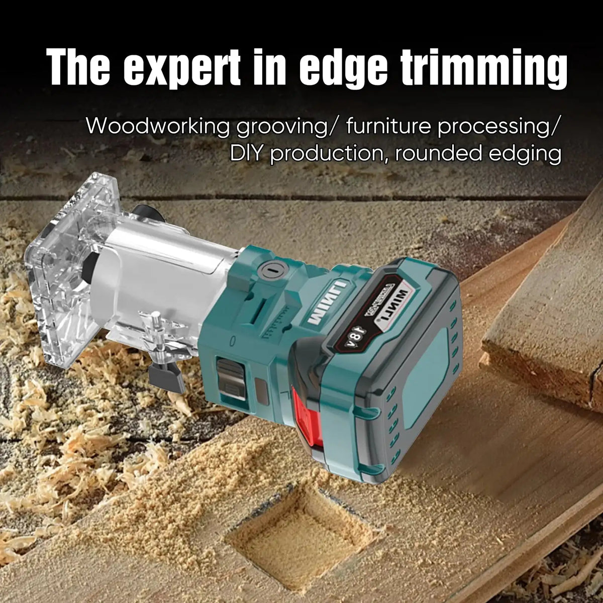 Cordless 800W Wood Router Makita 18V Battery Aluminum Body