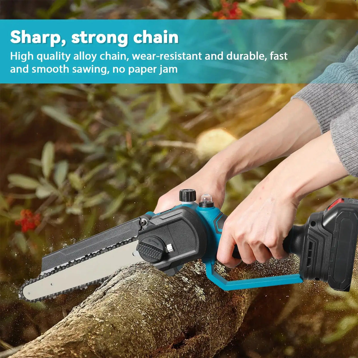 Brushless 8 Inch Electric Pruning Saw Chainsaw 18V Battery