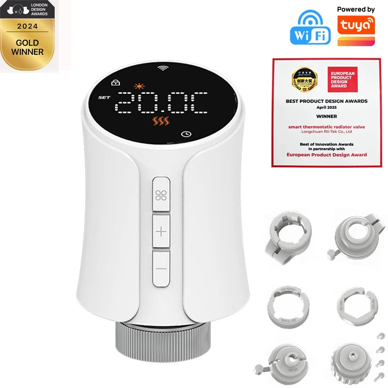 Tuya WiFi Radiator Thermostat Valve &ndash; Voice Control and App