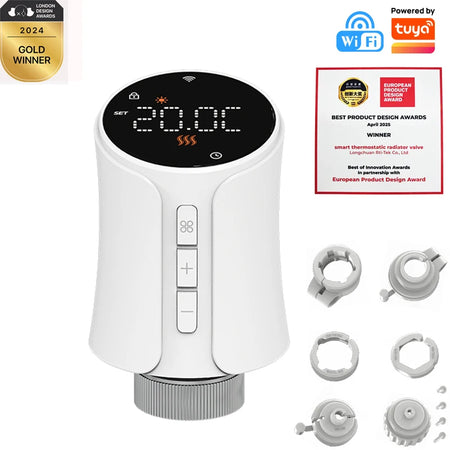 Tuya WiFi Radiator Thermostat Valve &ndash; Voice Control and App