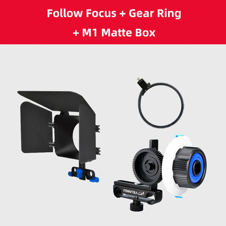 YELANGU Portable Mini Follow Focus Wireless Lens Control for DSLR and BMPCC 4K Kit B