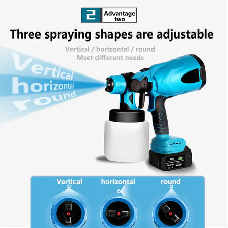 Cordless HVLP Paint Sprayer 800ML Cup Makita 18V Battery