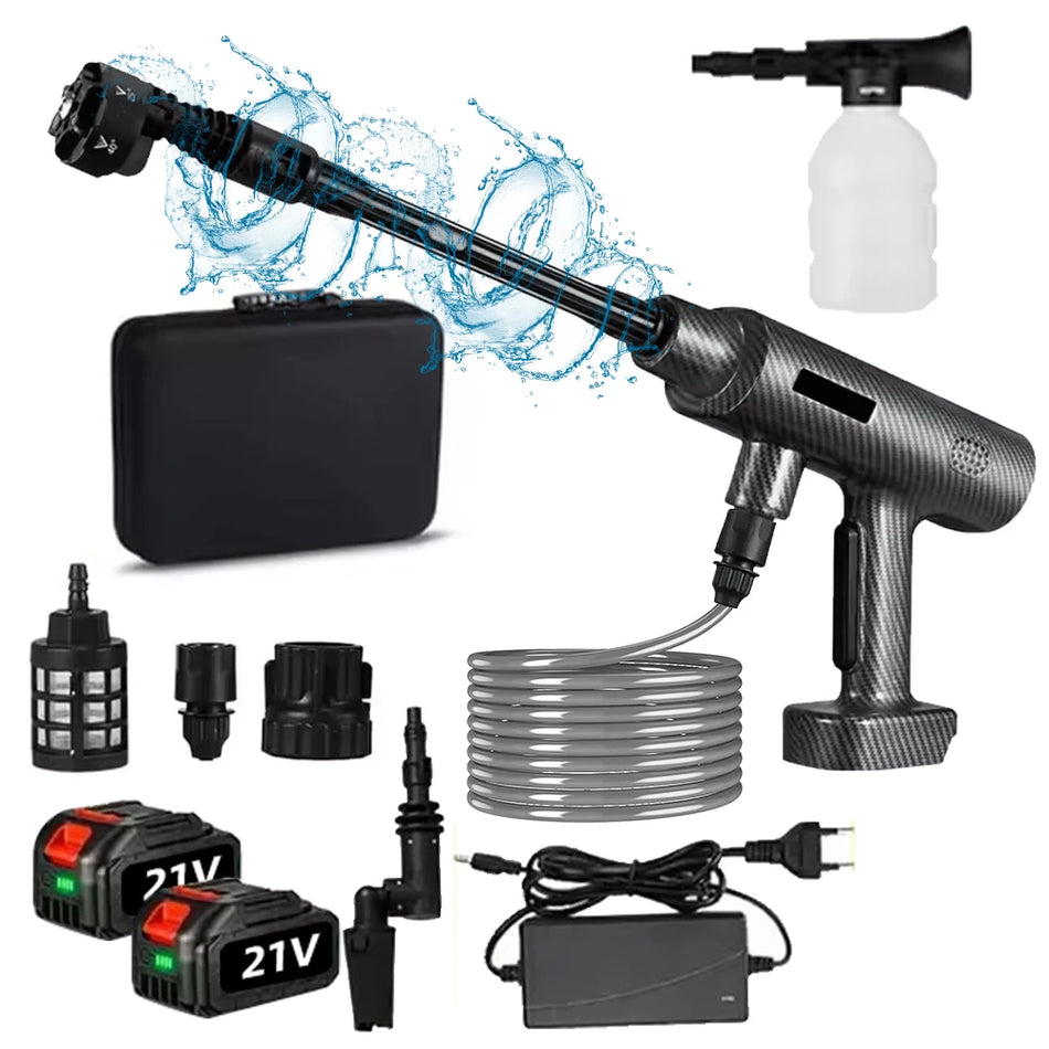 200Bar 6 IN 1 Fırçasız Elektrikli Araç Yıkama Kablosuz Bahçe Köpük Jeneratörü Temizlik Makinesi 18V-21V Pil İçin