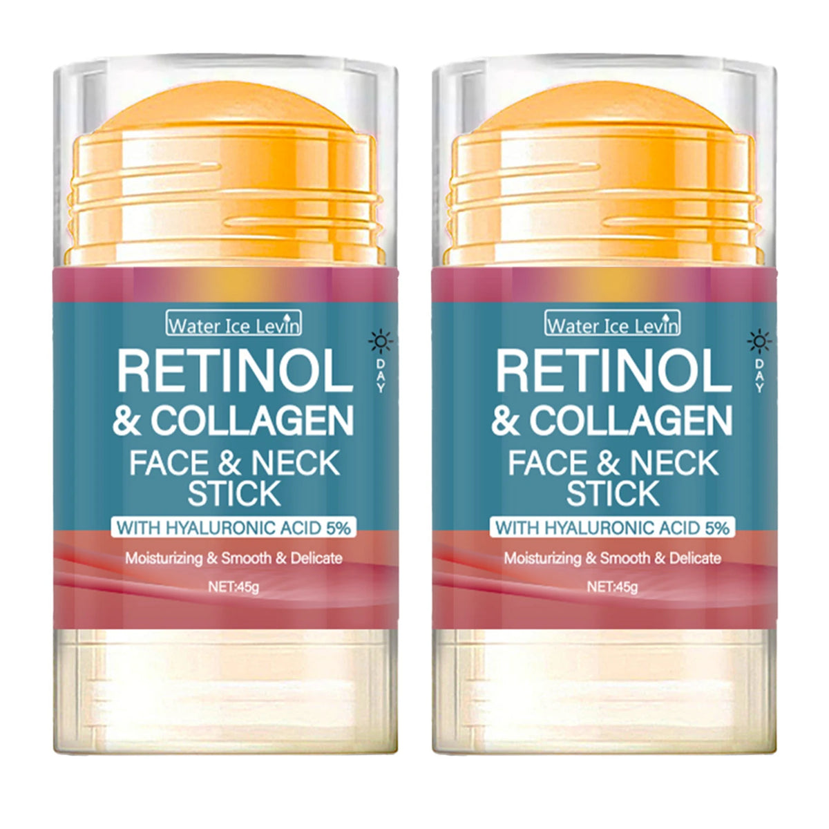 Water Ice Levin Retinol Face and Neck Treatment Bar &ndash; Firming and Moisturizing Formula Two bottles