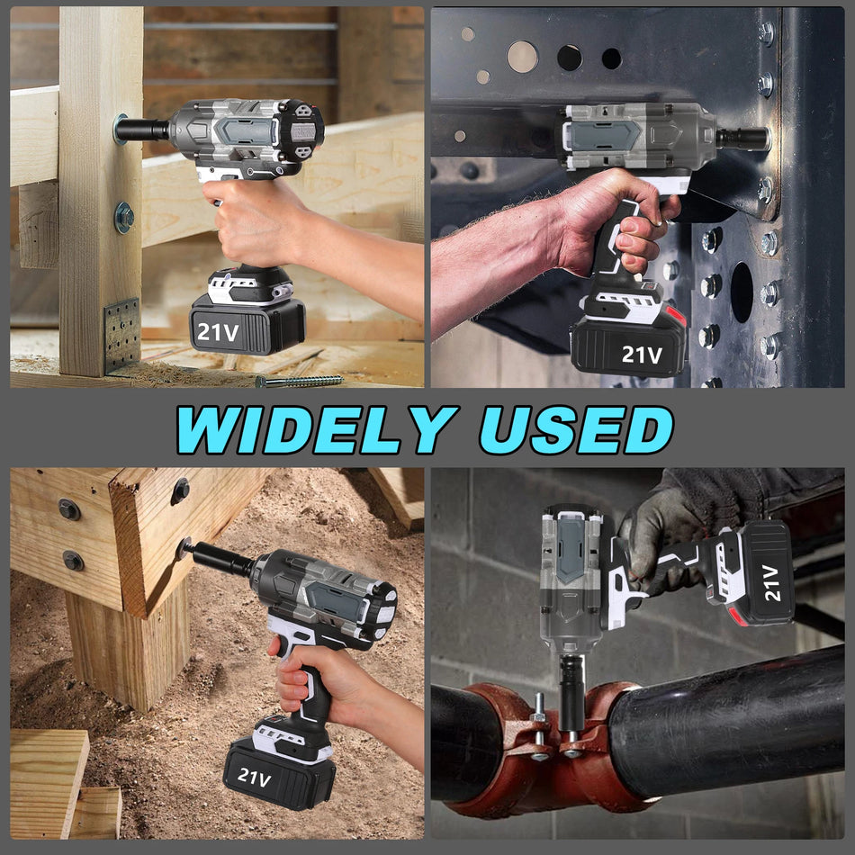 700Nm Belaidė Bešepetėlių Smūginė Raktas 21V Pusė Colio