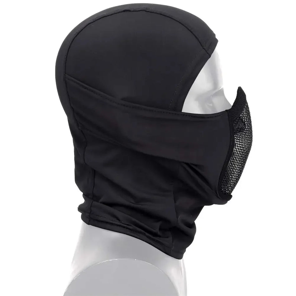Maschera Facciale in Rete d'Acciaio Tattica per Airsoft Paintball Caccia