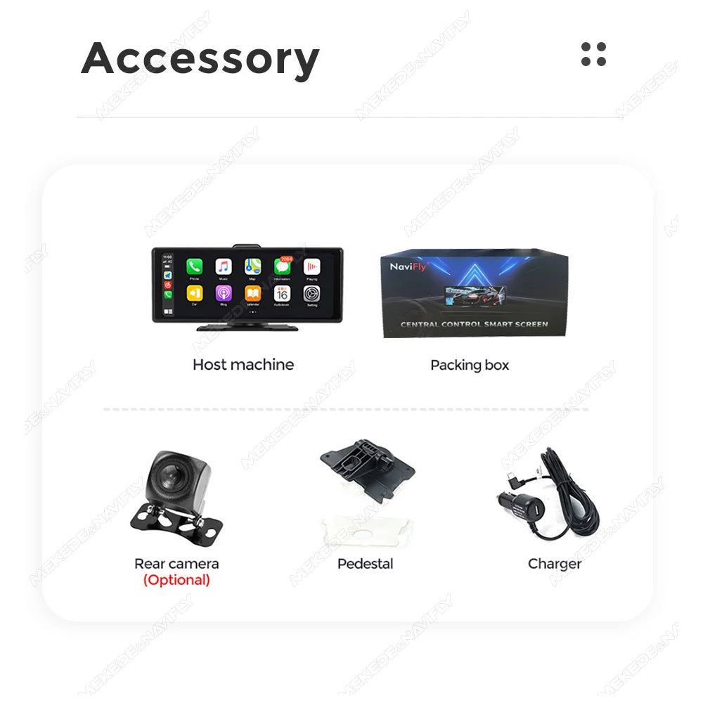 MEKEDE Intelligent Car Machine System 10.26 Inch DVR &ndash; Wireless CarPlay Smart Multimedia Player