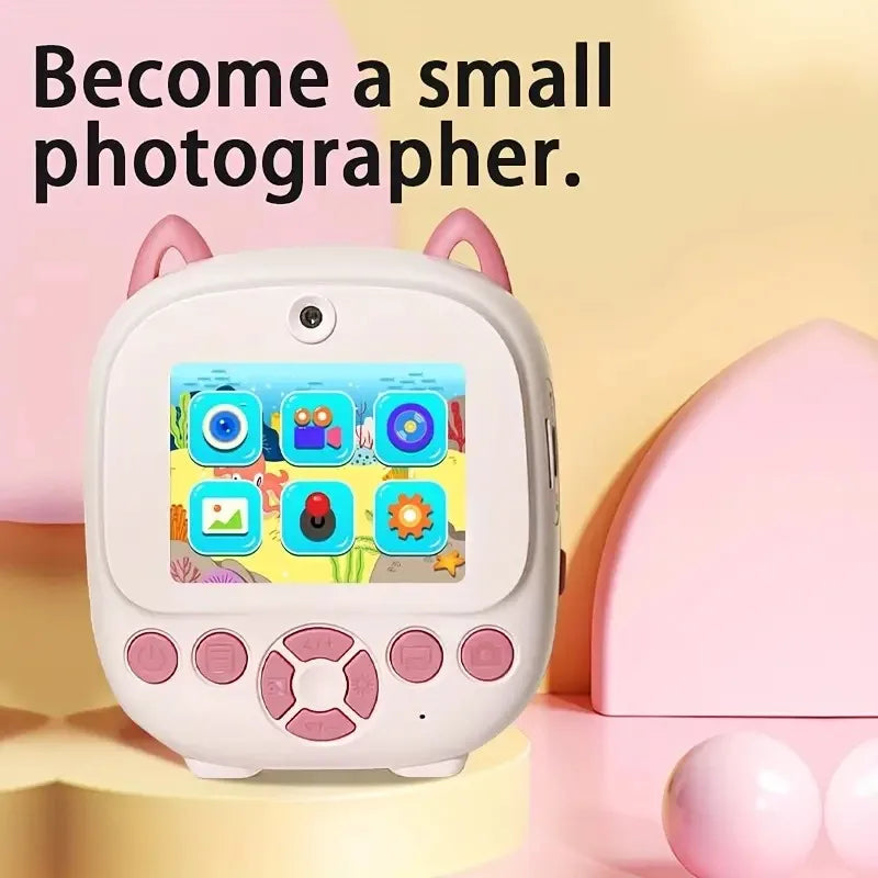 Instant Print Camera With Video Recording - 2.8in Screen