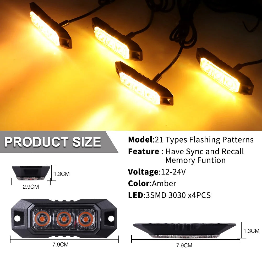 03K Flashing Light - Waterproof Vehicle Strobe Ultra Bright