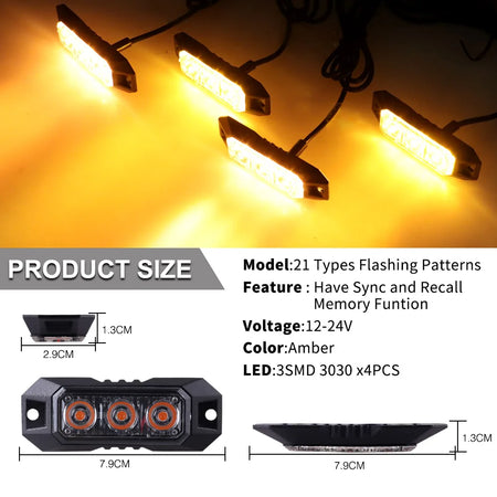 03K Flashing Light - Waterproof Vehicle Strobe Ultra Bright