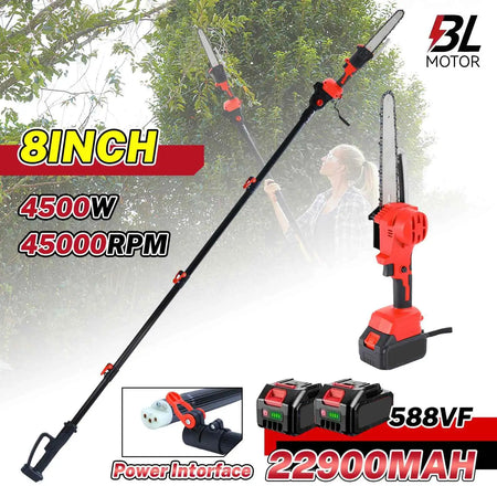 8 Inch Brushless Telescoping Pole Saw Cordless Pruning 18V