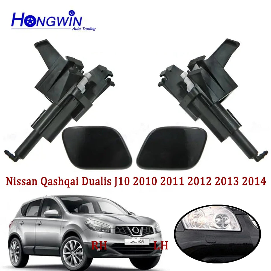 Plastic Headlight Washer Nozzle Cover For Nissan Qashqai Dualis J10 2010-2014