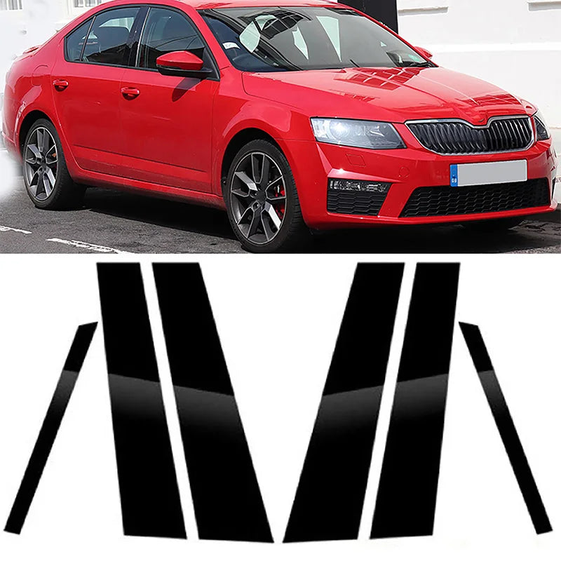 Oven pilarin koristetukikannet Skoda Octavia MK3 polykarbonaatti kestävä suoja ja parannettu ulkonäkö