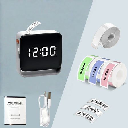 Label Maker With Paper Roll For Storage &ndash; UltraSlim Display 4roll paper1