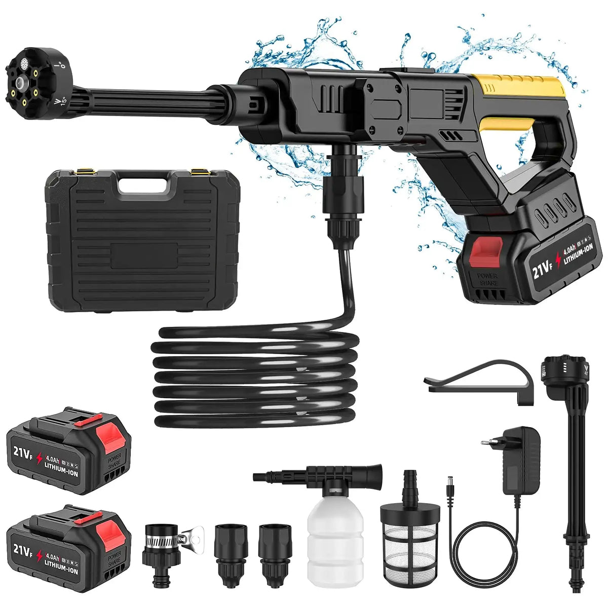 50Bar Cordless High Pressure Spray Gun for Makita 18V With 2&times;Battery / france