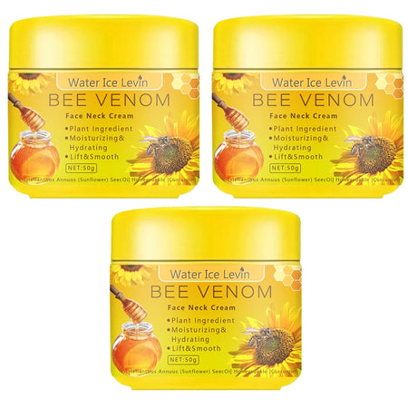 Bee Venom Neck Cream &ndash; Intensive Hydration and Skin Rejuvenation Three bottles