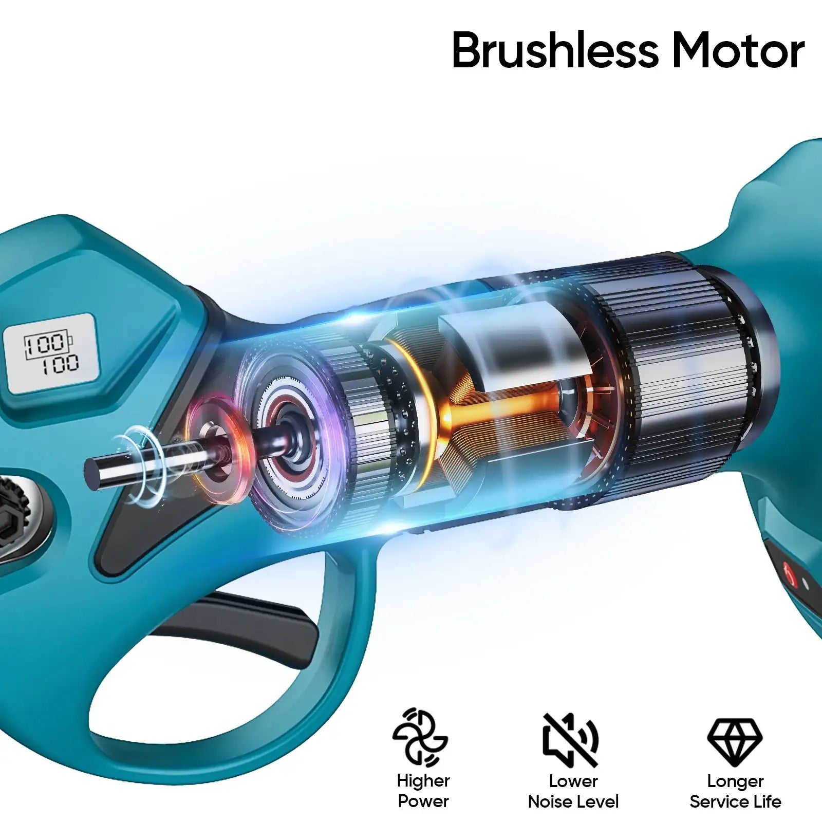 6 Inch Electric Chainsaw Telescoping Pole Pruner Garden