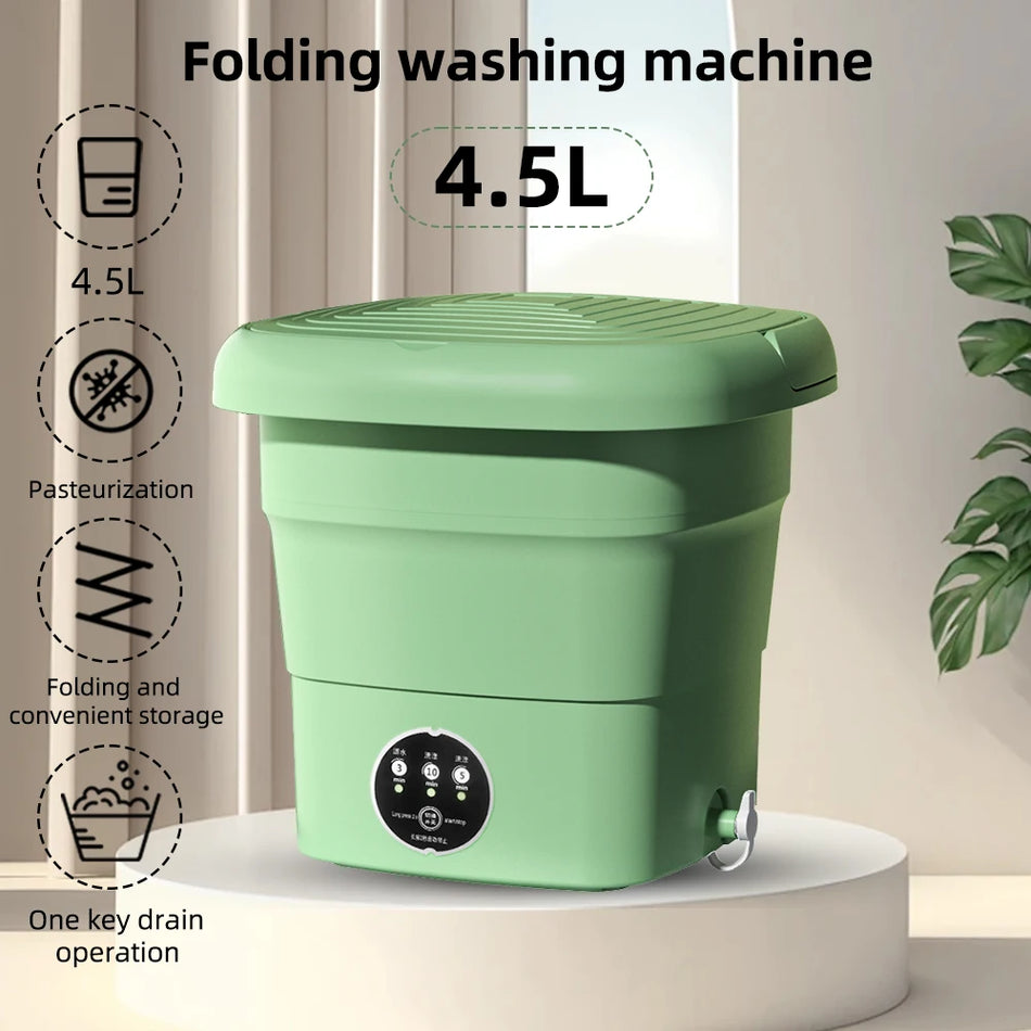 Lavadora Plegable Mini de 4.5L – Ultra Compacta para Viajes