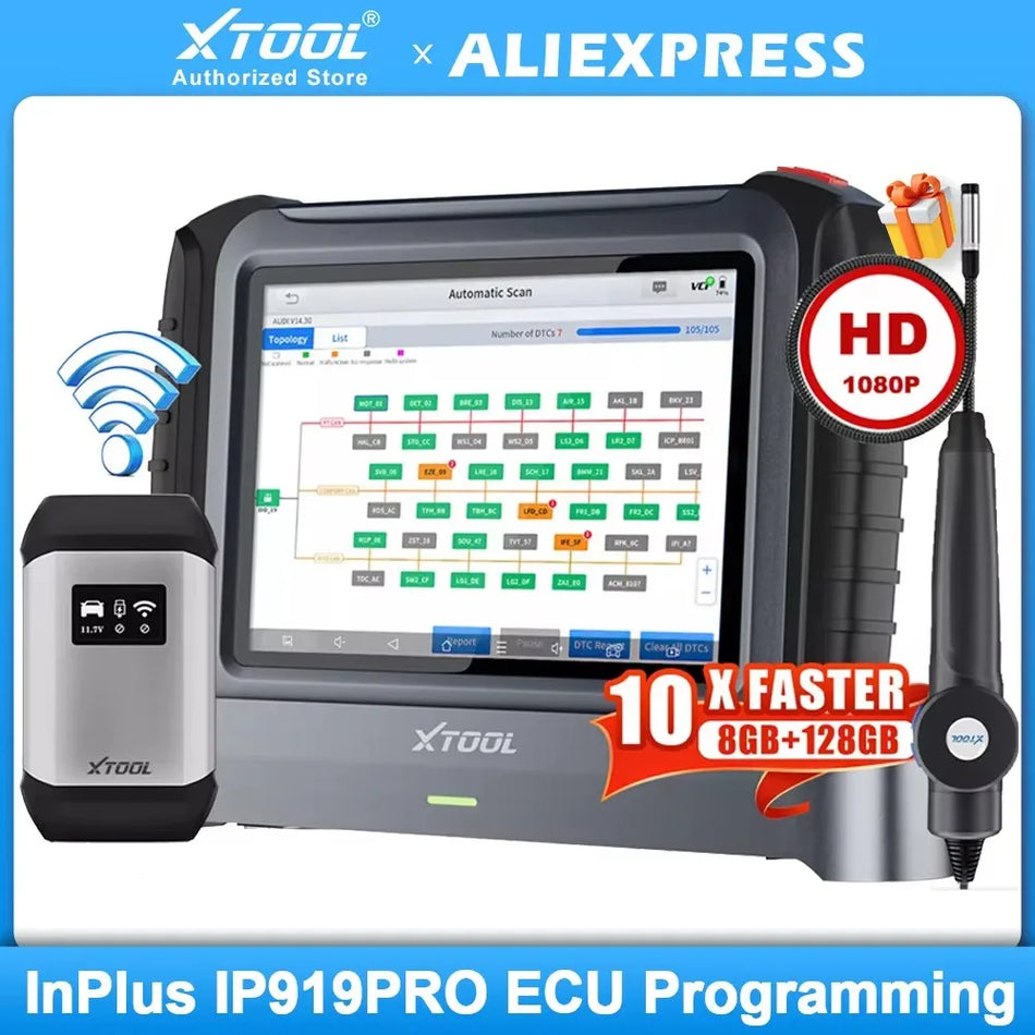 XTOOL IP919PRO Bluetooth OBD-Diagnosetool mit ECU-Codierung Topologie-Map