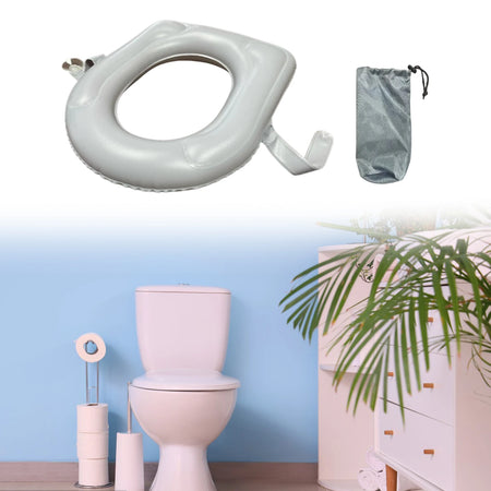 PVC Inflatable Toilet Seat Cushion - Travel Comfort Plus