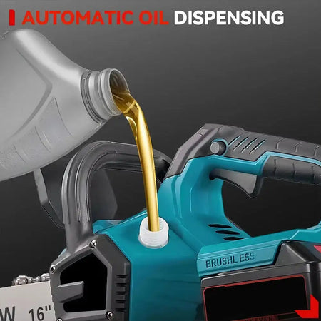 Brushless 8000W 16 Inch Chainsaw Makita Battery Auto Oiling
