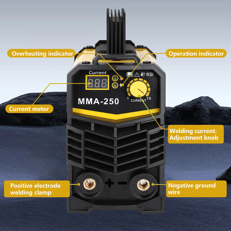 250A DC inverterių ARC suvirintojas 220V elektrodai 1.6-3.2mm