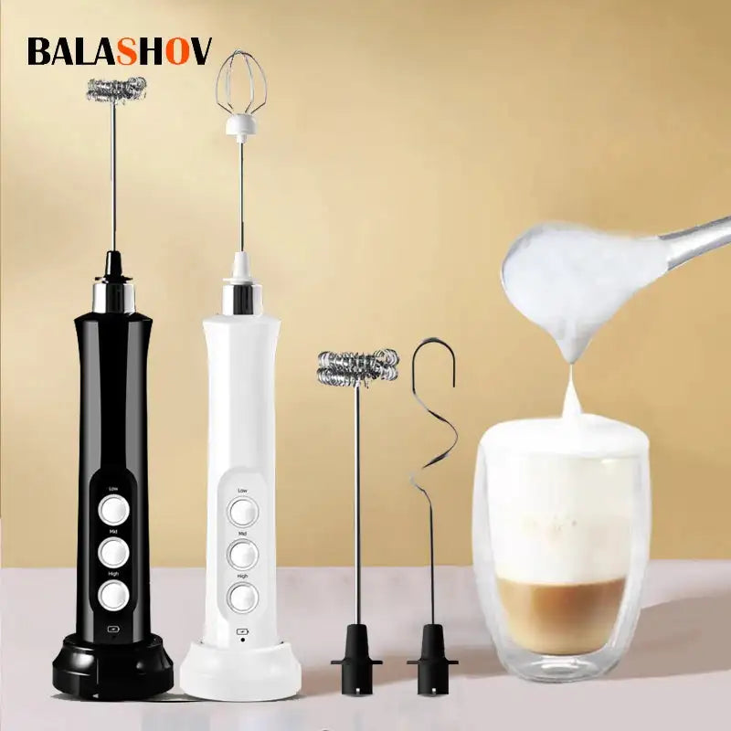 3 In 1 Portable Electric Milk Frother Handheld Mixer