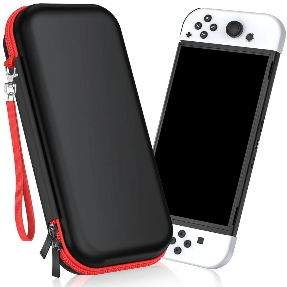 BEBONCOOL FOR Switch Accessories Storage Bag compatible for Switch Oled Case and Switch Carrying Case Black and Red by InterCyprus Trading Ltd