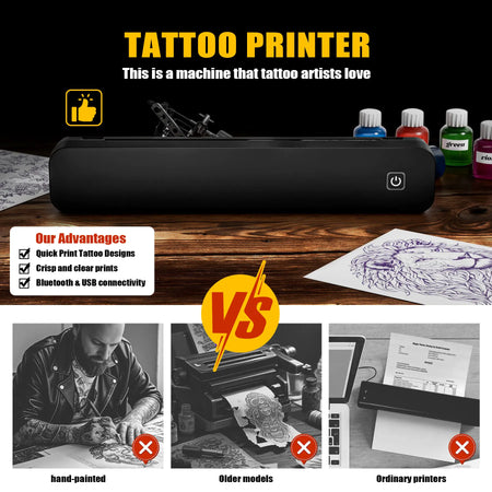 Wireless Portable 8-Inch Tattoo Printer &ndash; Bluetooth Enabled