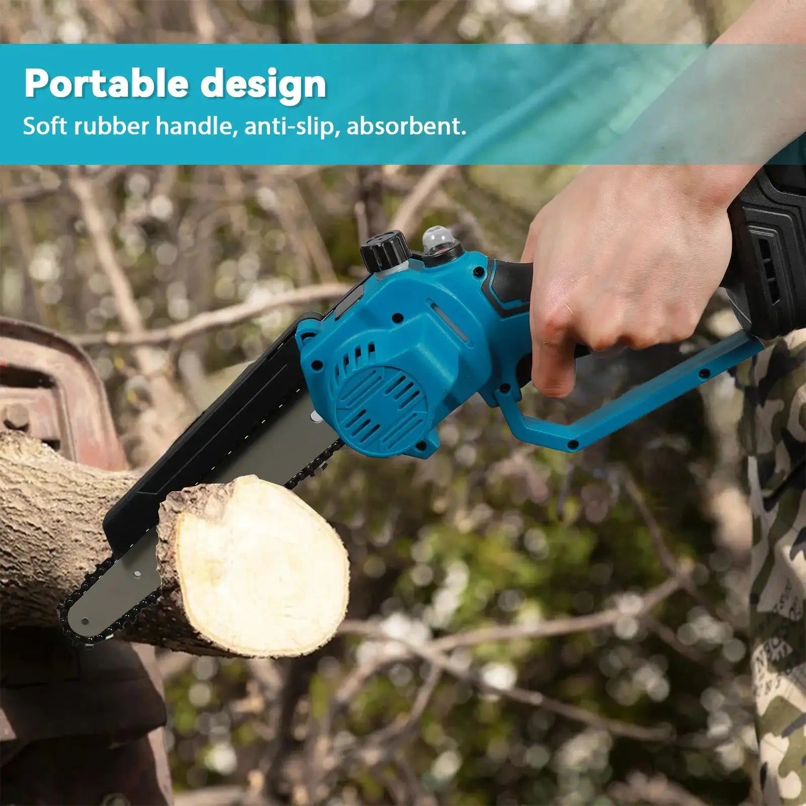 Brushless 8 Inch Electric Pruning Saw Chainsaw 18V Battery